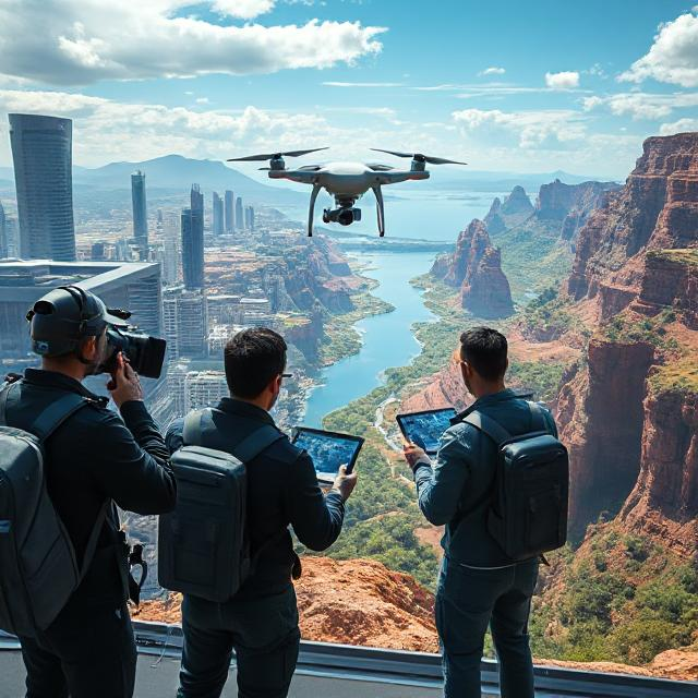 Diverse locations showcasing different filming environments